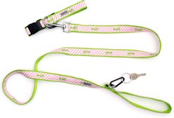 The Worthy Dog Pink Stripe Alligator Dog Collar, Pink, X-Large: 17 to 23-in neck, 1-in wide slide 2 of 5