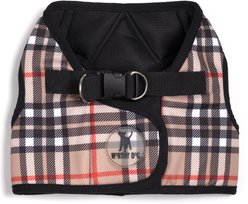 The Worthy Dog Plaid Sidekick Dog Harness, Tan, Small: 15 to 18-in chest