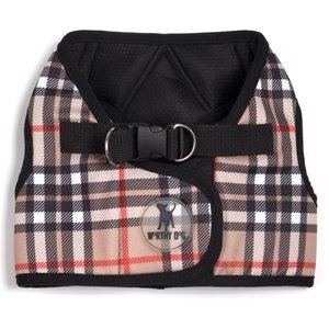 The Worthy Dog Plaid Sidekick Dog Harness, Tan, XX-Small: 11 to 13-in chest