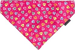 The Worthy Dog Valentine's Day Puppy Love Dog Bandana, Pink, Small