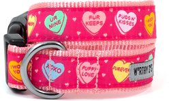 The Worthy Dog Puppy Love Dog Collar, Pink, Medium: 11 to 17-in neck, 1-in wide