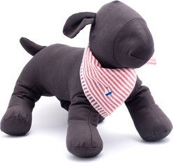 The Worthy Dog Red Stripe Sailboat Dog Bandana, Red/White, Large slide 2 of 3
