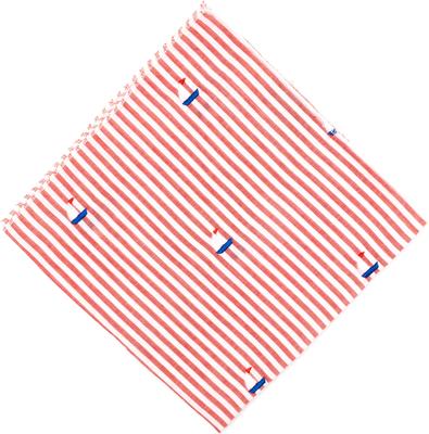 Show full view: The Worthy Dog Red Stripe Sailboat Dog Bandana, Red/White, Small slide 3 of 3