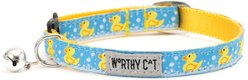 The Worthy Dog Rubber Duck Cat Collar, Blue, One Size: 9 to 11-in neck, 1/2-in wide