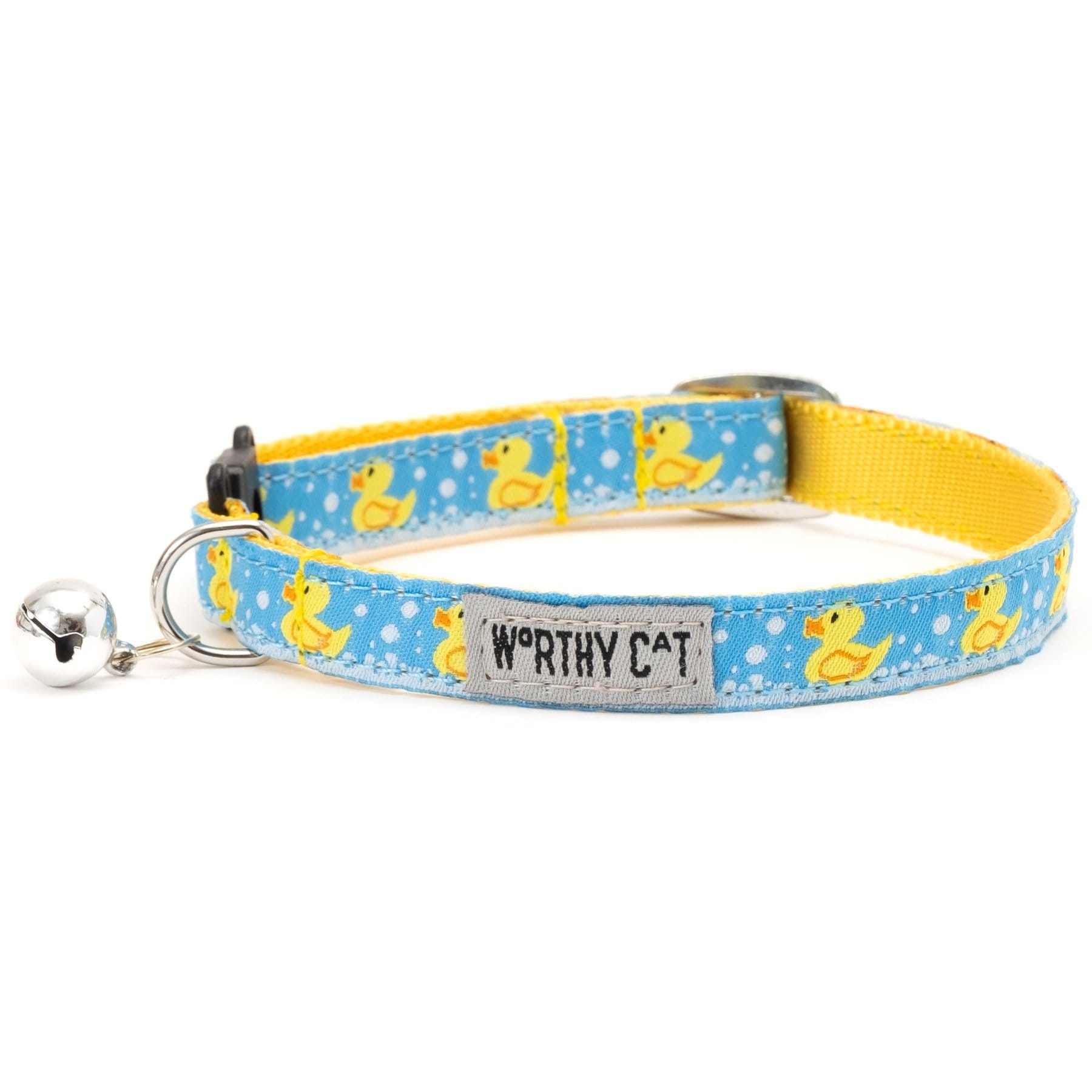 The Worthy Dog Rubber Duck Cat Collar, Blue, One Size: 9 to 11-in neck, 1/2-in wide