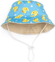 The Worthy Dog Rubber Duck Dog Bucket Hat, Blue, Small