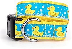 The Worthy Dog Rubber Duck Dog Collar, Blue, X-Large: 17 to 23-in neck, 1-in wide