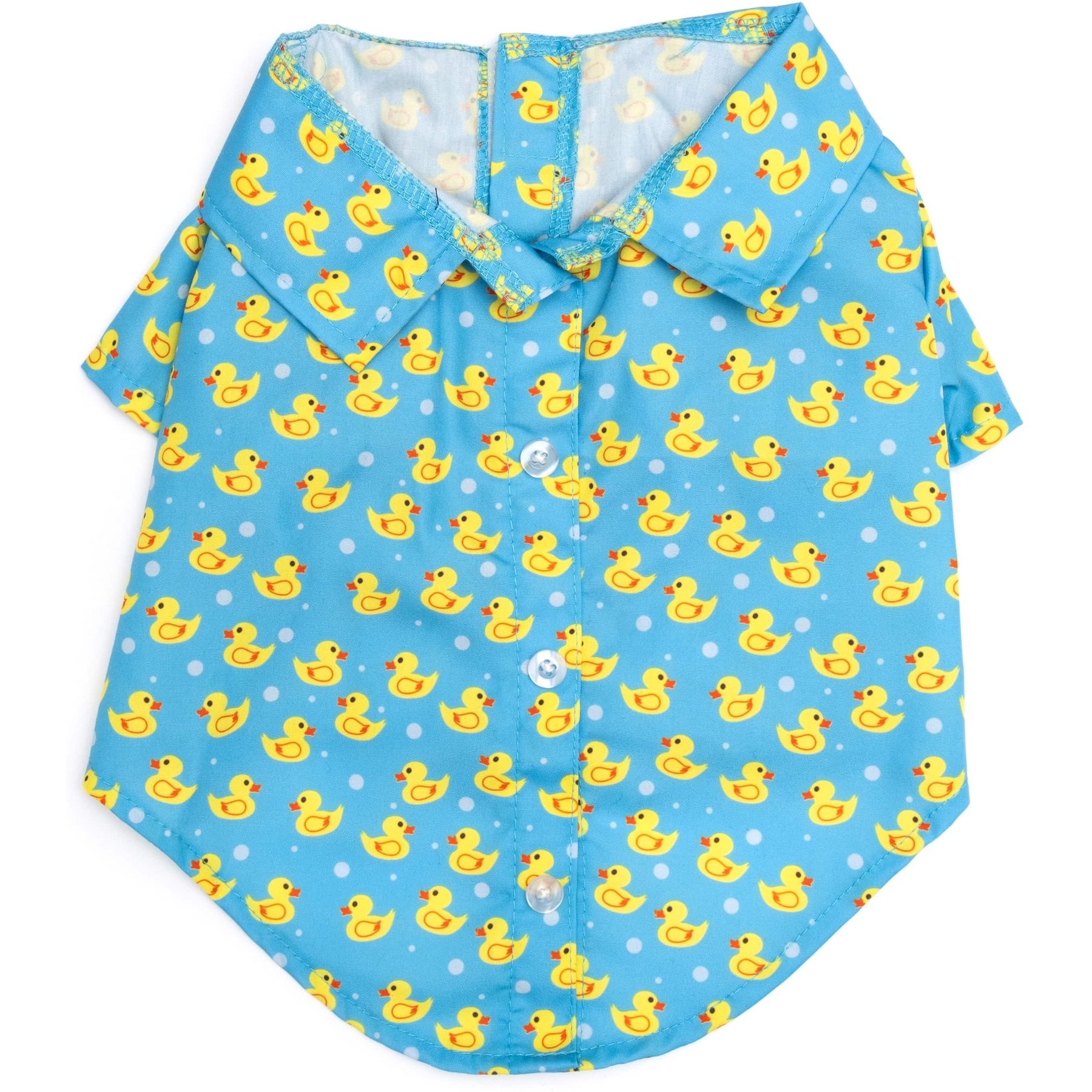 The Worthy Dog Rubber Duck Dog Shirt, Blue, Blue, Medium