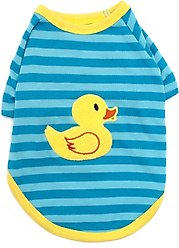 The Worthy Dog Rubber Duck Dog Tee, Blue, Blue, Medium