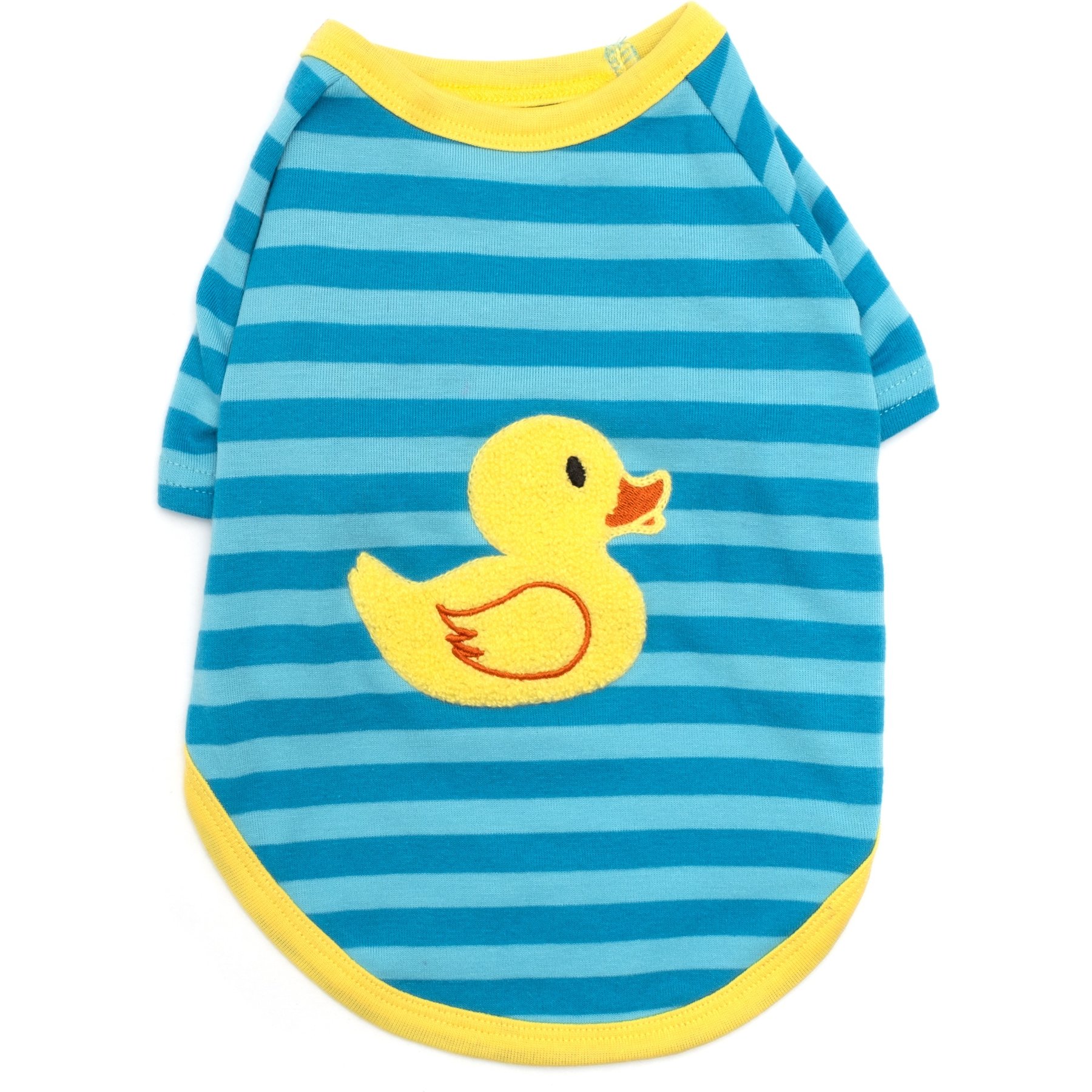 The Worthy Dog Rubber Duck Dog Tee, Blue, Blue, X-Large