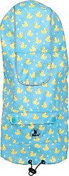 The Worthy Dog Rubber Duck London Dog Raincoat, Blue, Large