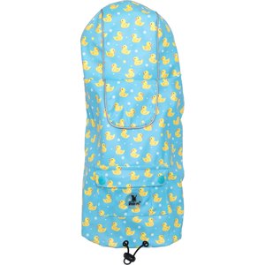 The Worthy Dog Rubber Duck London Dog Raincoat, Blue, Large