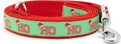 The Worthy Dog Santa's Cheer Lead Standard Dog Leash, Green, Large: 5-ft long, 1-in wide
