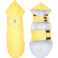 The Worthy Dog Seattle Slicker Jacket Dog Raincoat, Yellow, Large