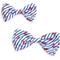 Show in main carousel: The Worthy Dog Stripe Anchors Dog Bow Tie, Navy, Small slide 2 of 3