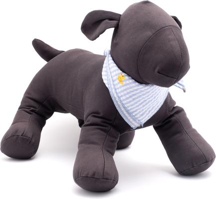 Show full view: The Worthy Dog Stripe Rubber Duck Dog Bandana, Light Blue, Large slide 2 of 4