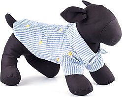 The Worthy Dog Stripe Rubber Duck Dog Shirt, Light Blue/White, Large slide 2 of 3