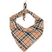 The Worthy Dog Tan Plaid Dog Bandana, Tan