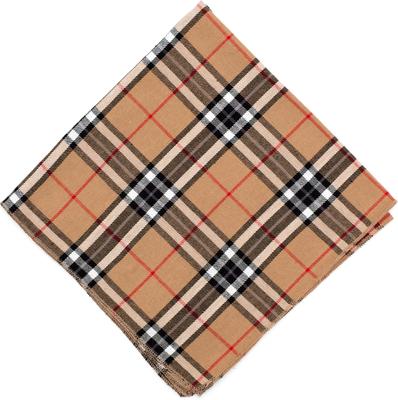 Show full view: The Worthy Dog Tan Plaid Dog Bandana, Tan, Small slide 3 of 4