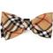 Show in main carousel: The Worthy Dog Tan Plaid Dog Bow Tie, Tan, Large slide 1 of 3