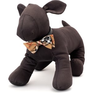 The Worthy Dog Tan Plaid Dog Bow Tie, Tan, Large