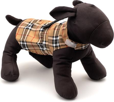 Show full view: The Worthy Dog Tan Plaid Dog Dress, Tan, Large slide 3 of 4