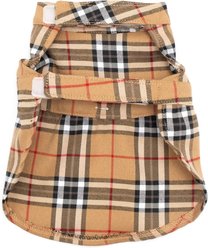 The Worthy Dog Tan Plaid Dog Dress, Tan, Medium slide 2 of 4