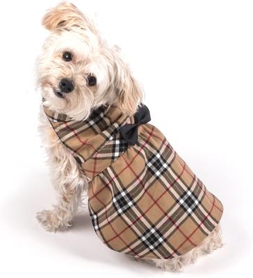 Show full view: The Worthy Dog Tan Plaid Dog Dress, Tan, Medium slide 2 of 4