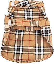 The Worthy Dog Tan Plaid Dog Dress, Tan, Small slide 2 of 4
