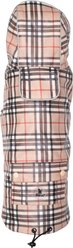 The Worthy Dog Tan Plaid London Dog Raincoat, Tan, Large