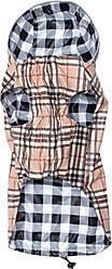 The Worthy Dog Tan Plaid London Dog Raincoat, Tan, Medium slide 2 of 2