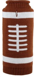 The Worthy Dog Touchdown Dog Sweater, Brown, XX-Small