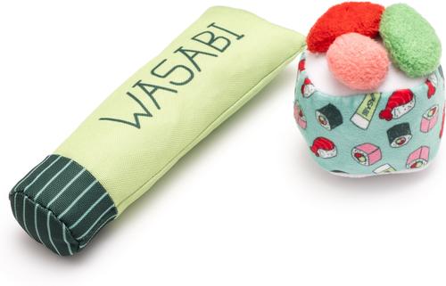 Show full view: The Worthy Dog Wasabi & Sushi Cat Toys with Catnip, Mint Green, 2 count slide 2 of 2