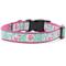 Show in main carousel: The Worthy Dog Watercolor Floral Dog Collar, Teal, Medium: 11 to 17-in neck, 1-in wide slide 4 of 5