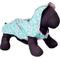 Show in main carousel: The Worthy Dog Watercolor Floral London Dog Raincoat, Teal, Medium slide 3 of 5