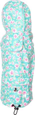 Show full view: The Worthy Dog Watercolor Floral London Dog Raincoat, Teal, XX-Large slide 1 of 4