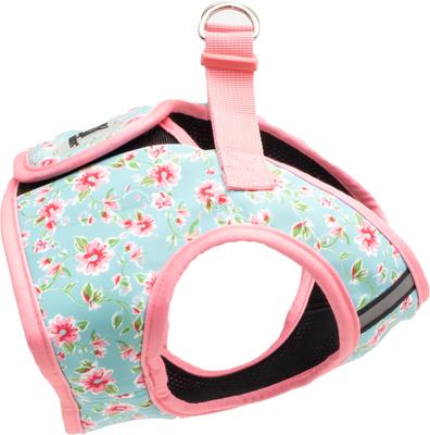 Show full view: The Worthy Dog Watercolor Floral Sidekick Dog Harness, Teal, Small: 15 to 18-in chest slide 3 of 5
