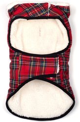 The Worthy Dog Windsor Tartan Jacket Dog Coat, Red, Medium slide 2 of 2