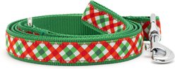 The Worthy Dog Yuletide Check Lead Standard Dog Leash, Red/Green, Small: 5-ft long, 5/8-in wide