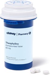 Theophylline Compounded Chicken Flavored Bisect Tablet for Dogs and Cats, 50-mg, 60 Tablets