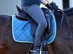 ThinLine Perfect Fit Horse Half Saddle Pad, Black, Small slide 2 of 3