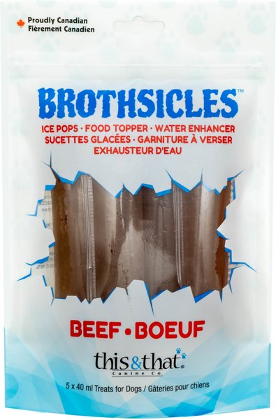 this and that Canine Company Brothsicles Beef Limited Ingredient Low Protein Lickable Dog Treats, 5 count
