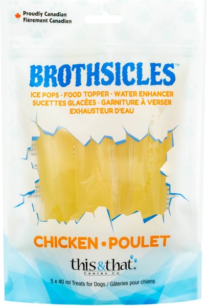 this and that Canine Company Brothsicles Chicken Limited Ingredient Low Protein Lickable Dog Treats, 5 count