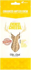 this and that Canine Company North Country Natural Shed Everest Cheese Enhanced Split Elk Antler Chew Dog Treat, Medium