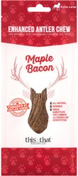 this and that Canine Company North Country Natural Shed Maple Bacon Enhanced Split Elk Antler Chew Dog Treat, X-Large