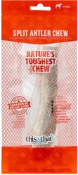 this and that Canine Company North Country Natural Shed Premium Split Elk Antler Chew Dog Treat, Large