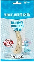 this and that Canine Company North Country Natural Shed Premium Whole Elk Antler Chew Dog Treat, Small slide 1 of 2