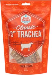 this and that Canine Company Snack Station 3-inch Beef Trachea Single Ingredient Dehydrated Dog Treats, 6 count