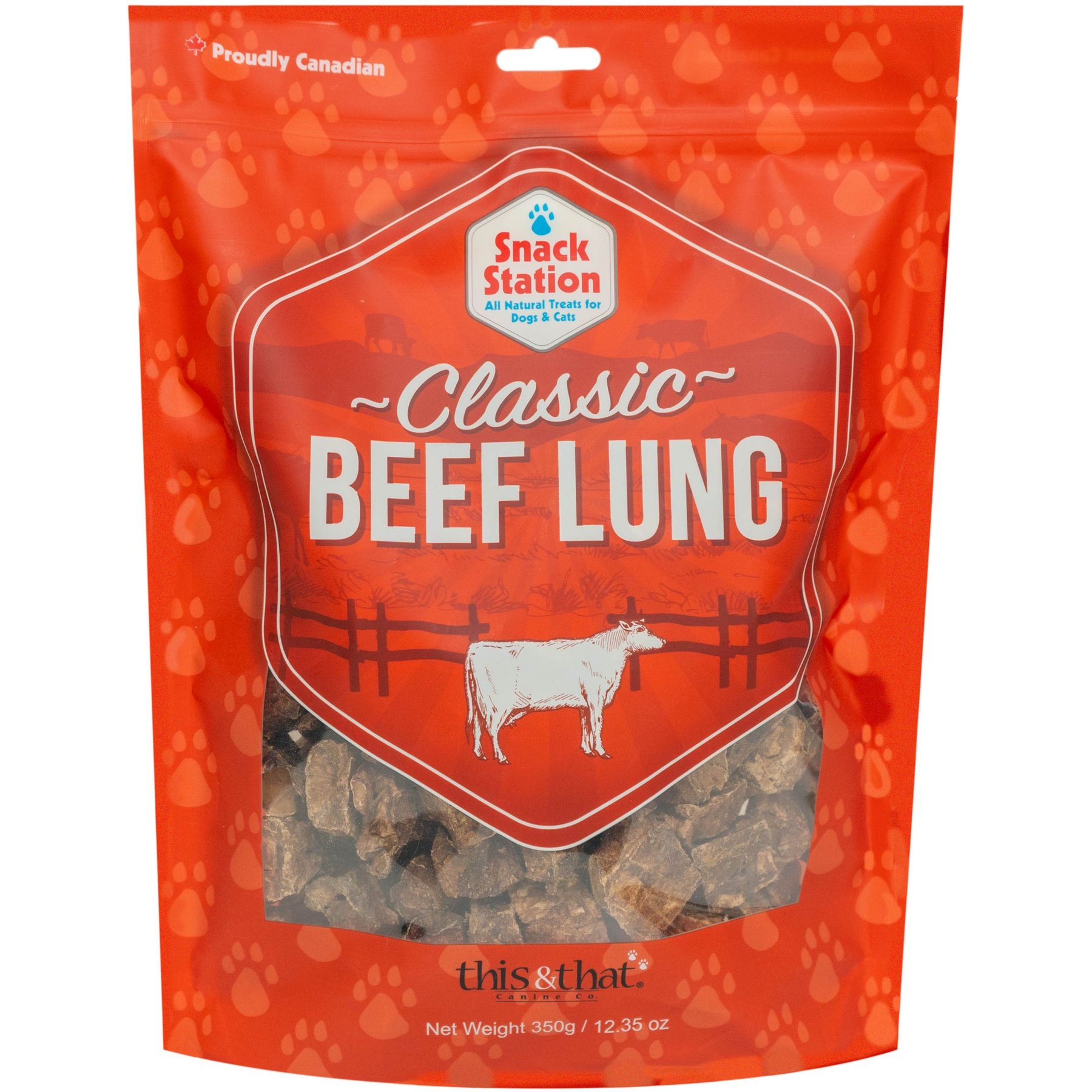 this and that Canine Company Snack Station Beef Lung Single Ingredient High Protein Dehydrated Dog Treats, 12-oz bag