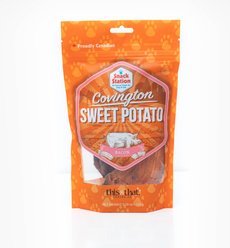 this and that Canine Company Snack Station Covington Sweet Potato with Bacon Limited Ingredient Natural Dehydrated Dog Treats, 5.2-oz bag